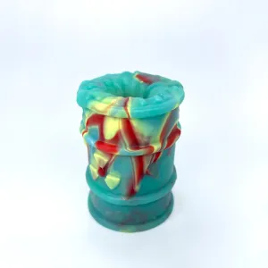 Toxxxik 'Blue Hawaiian' #2 soft (OO30) GITD mini closed-end pen/stroker (trans)