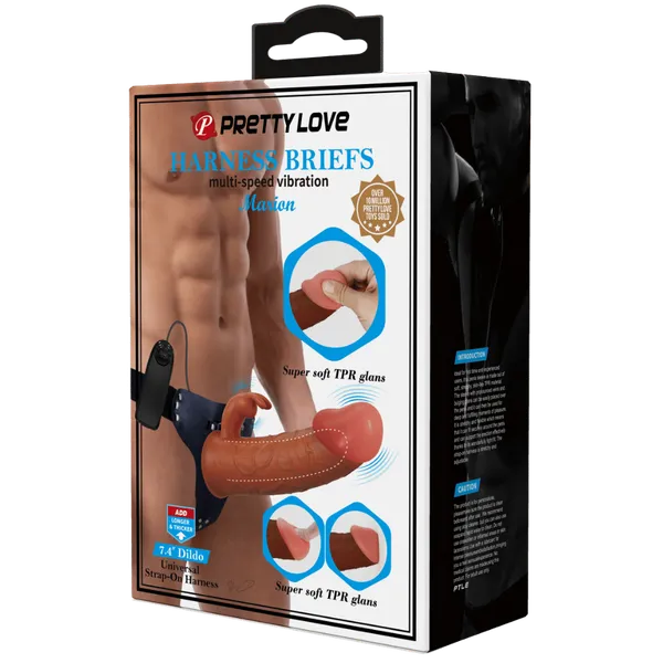 Universal Strap-On Harness - Vibrating Marion with 7.4 Dildo