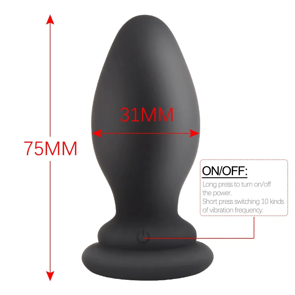 Vibrating Butt Plug Tail - Furry Fox Anal Plug Sex Toys for Men Women