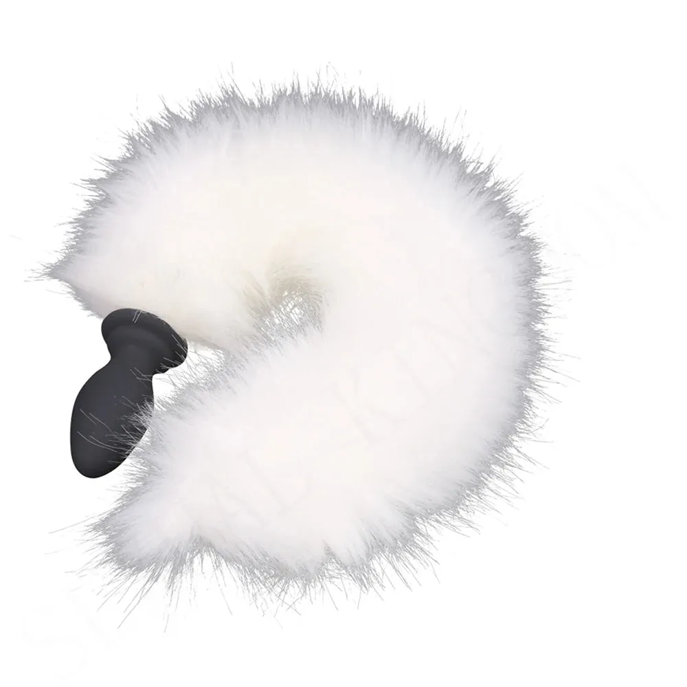 Vibrating Butt Plug Tail - Furry Fox Anal Plug Sex Toys for Men Women