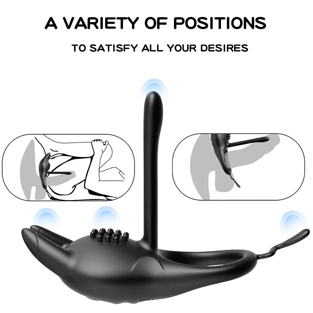 Vibrating Cock Ring Penis Massager Clitoral Stimulator - Rabbit Clit Clamps Couple Sex Toys
