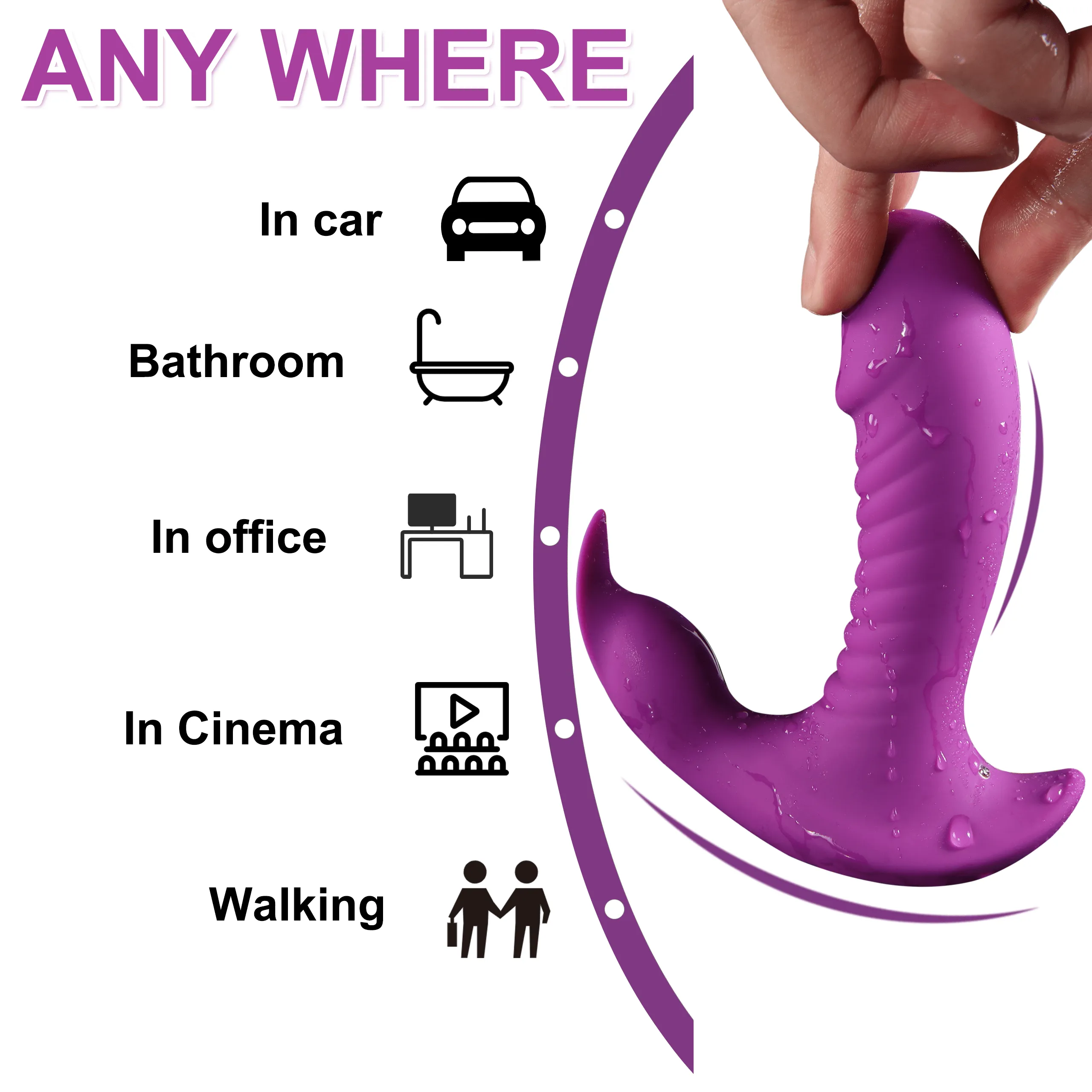 Wearable Vibrator Mimic Finger Quiet Panty Multi-frequency Vibrator