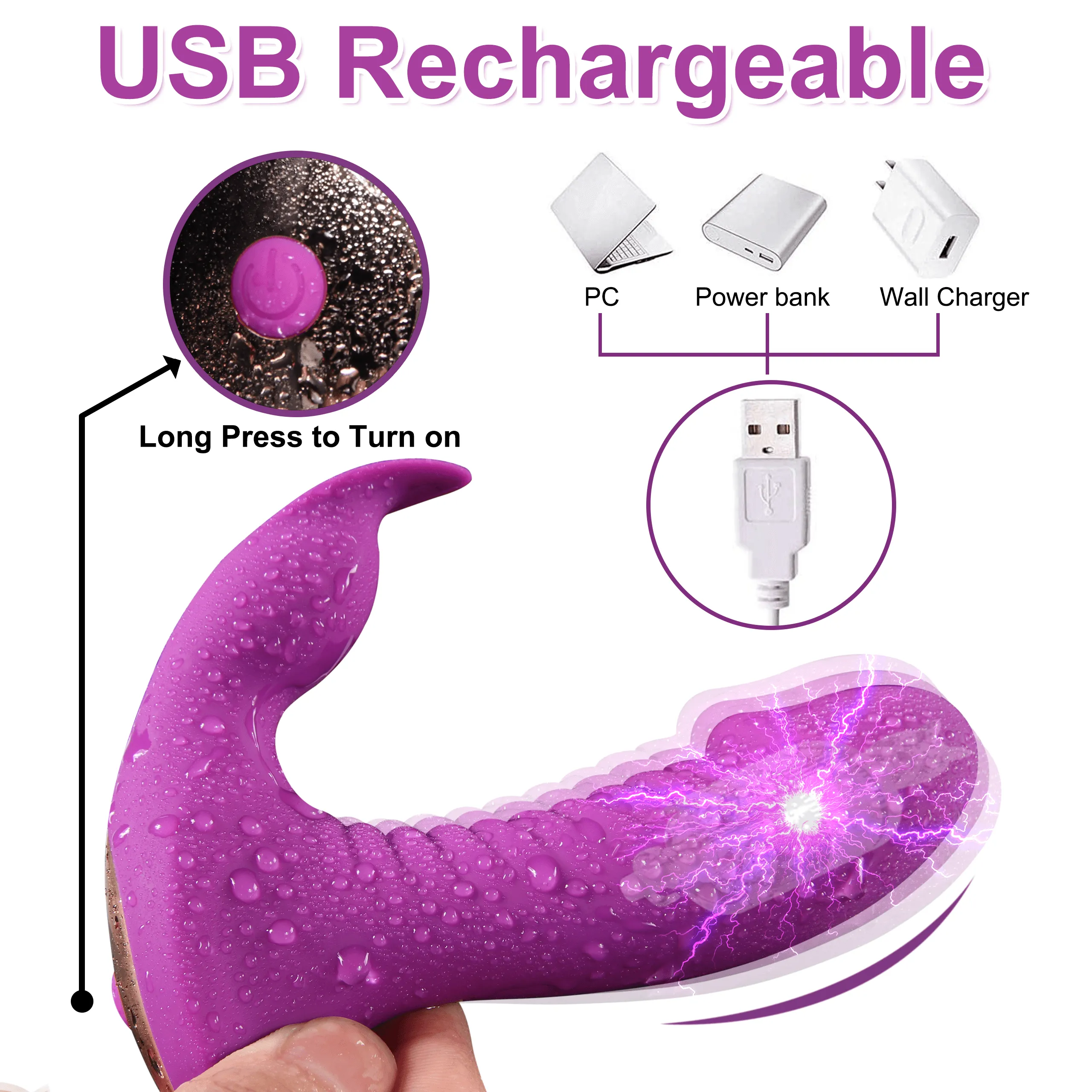 Wearable Vibrator Mimic Finger Quiet Panty Multi-frequency Vibrator
