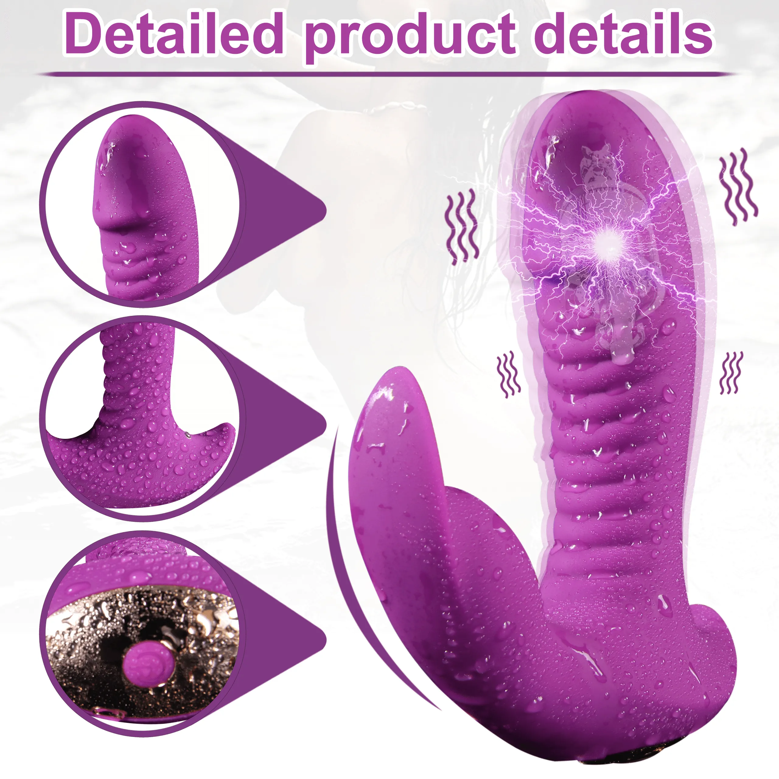 Wearable Vibrator Mimic Finger Quiet Panty Multi-frequency Vibrator